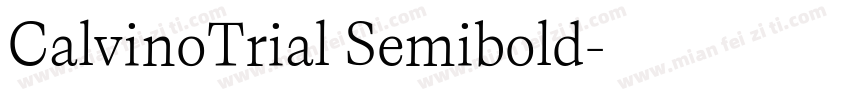 CalvinoTrial Semibold字体转换